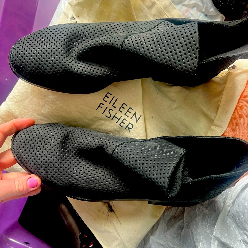 Eileen fisher rolla knit ankle booties size 9
